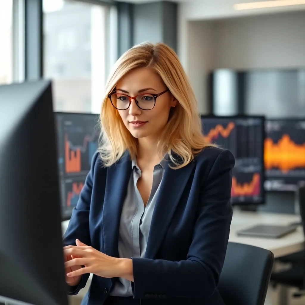 Professionele data-analist werkt met dashboards en grafieken