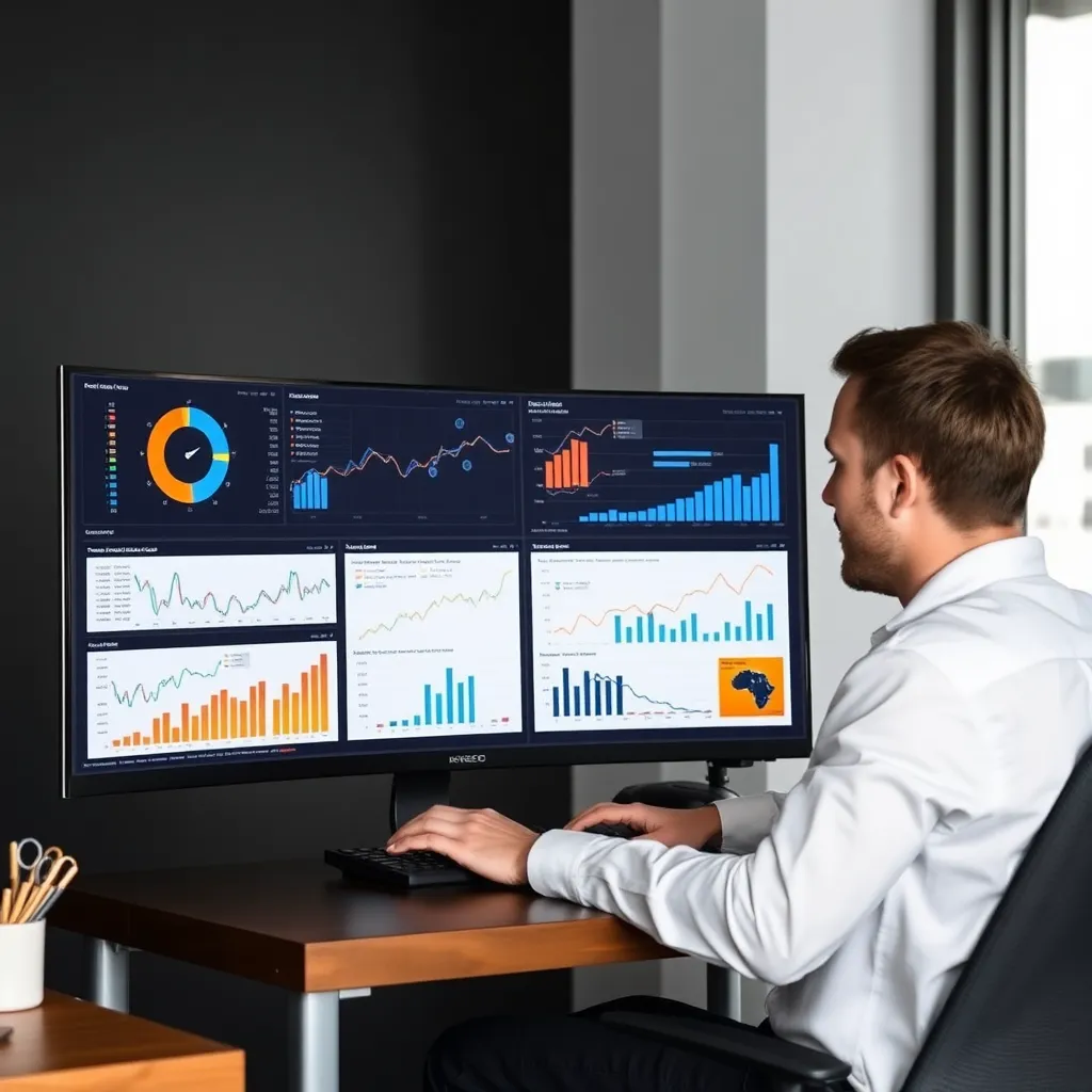 Nederlandse marketingprofessional analyseert marktdata op laptop